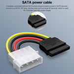Adaptateur câble d'alimentation 4 broches IDE vers Serial ATA SATA (15 cm), matériau : Al+Mg, 4 broches IDE vers SATA