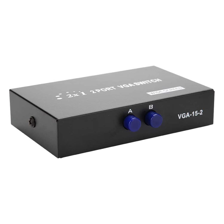 Boîtier de commutation VGA 2 ports, 2 entrées 1 sortie pour écran LCD PC TV - HD15 (FJ-15-2C)