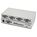 Répartiteur VGA 4 ports 150MHz (1 entrée VGA, 4 sorties VGA), répartiteur 4 ports argenté