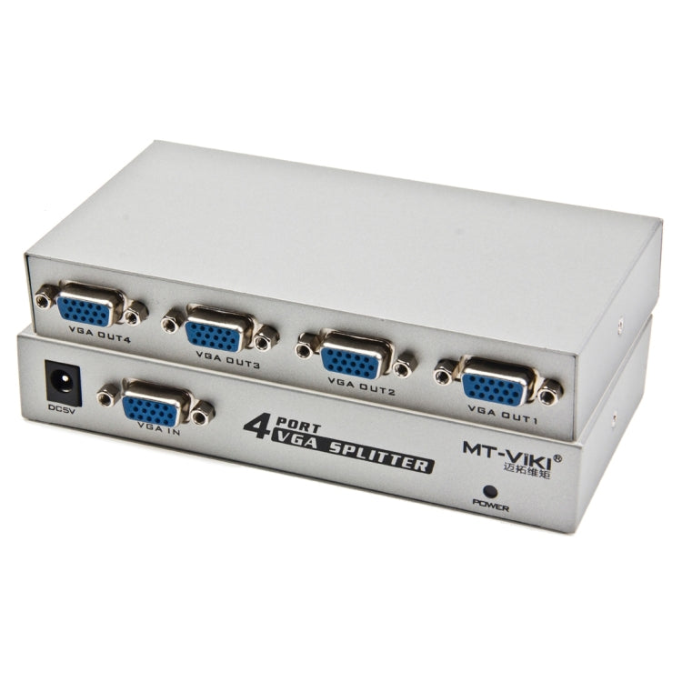 Répartiteur VGA 4 ports 150MHz (1 entrée VGA, 4 sorties VGA), répartiteur 4 ports argenté