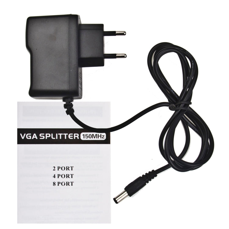 Répartiteur VGA 4 ports 150MHz (1 entrée VGA, 4 sorties VGA), répartiteur 4 ports argenté