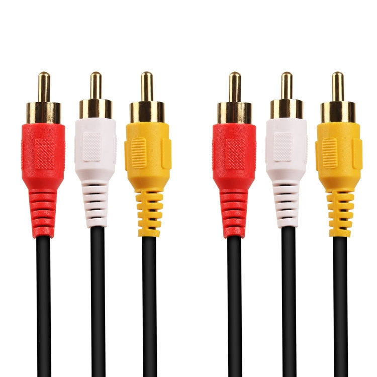 Câble audio-vidéo stéréo RCA qualité normale, longueur : 3m, 3 RCA vers 3 RCA, longueur : 3m