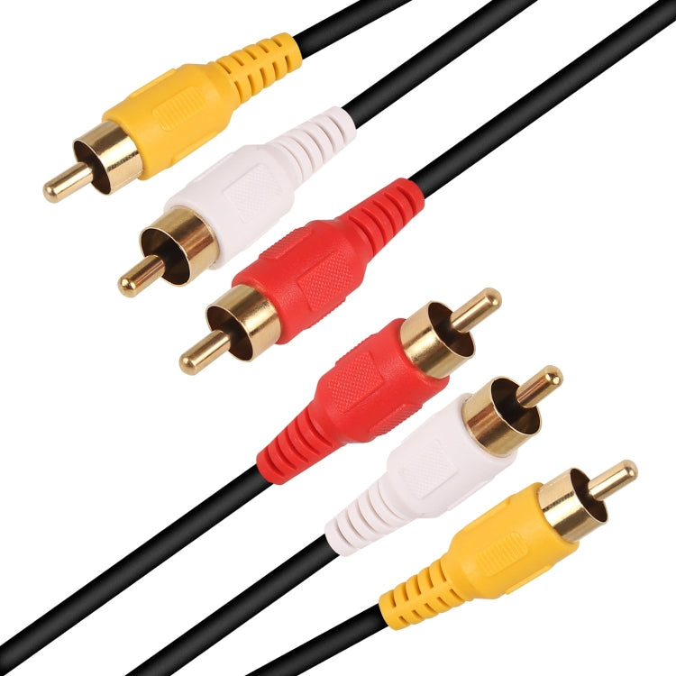 Câble audio-vidéo stéréo RCA qualité normale, longueur : 3m, 3 RCA vers 3 RCA, longueur : 3m