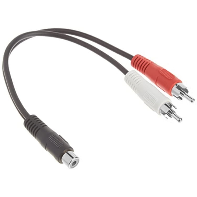 Câble jack stéréo femelle 3,5 mm vers 2 fiches RCA mâles, longueur : 38cm, 3,5 mm vers 2 RCA mâles