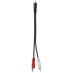 Câble jack stéréo femelle 3,5 mm vers 2 fiches RCA mâles, longueur : 38cm, 3,5 mm vers 2 RCA mâles