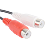 Adaptateur câble vidéo répartiteur en Y 2 RCA femelle vers 1 RCA mâle, longueur : 26,5cm, 1 RCA mâle vers 2 RCA femelles