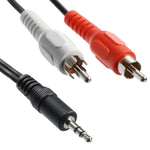 Câble audio jack 3,5 mm stéréo vers RCA mâle qualité normale, longueur : 3m, longueur : 3m