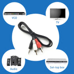 Câble audio jack 3,5 mm stéréo vers RCA mâle qualité normale, longueur : 3m, longueur : 3m