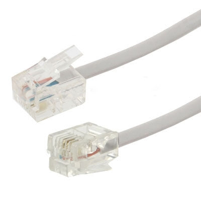 Câble téléphonique RJ11 4 conducteurs vers RJ11, longueur : 5m, longueur : 5m