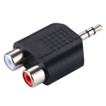 Adaptateur audio en Y RCA femelle vers jack mâle 3,5 mm, 2 RCA femelles vers 3,5 mm, 2 RCA (AV) femelles vers 3,5 mm