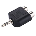 Adaptateur audio en Y RCA femelle vers jack mâle 3,5 mm, 2 RCA femelles vers 3,5 mm, 2 RCA (AV) femelles vers 3,5 mm