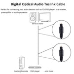Câble audio numérique fibre optique mâle à mâle 4,0 mm OD pour DVD HDTV, longueur : 2 m, OD : 4,0 mm