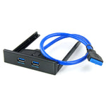 Câble support HUB panneau avant USB 3.0 baie disquette 20 broches 2 ports, 2 ports USB 3.0 (noir)