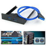 Câble support HUB panneau avant USB 3.0 baie disquette 20 broches 2 ports, 2 ports USB 3.0 (noir)