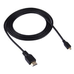 Câble Micro HDMI vers HDMI 19 broches 1,5 m, version 1.4, support 3D, HDMI mâle, support 3D, longueur : 1,5 m