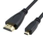 Câble Micro HDMI vers HDMI 19 broches 1,5 m, version 1.4, HDMI mâle, longueur : 1,5 m