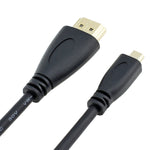 Câble Micro HDMI vers HDMI 19 broches 1,5 m, version 1.4, HDMI mâle, longueur : 1,5 m
