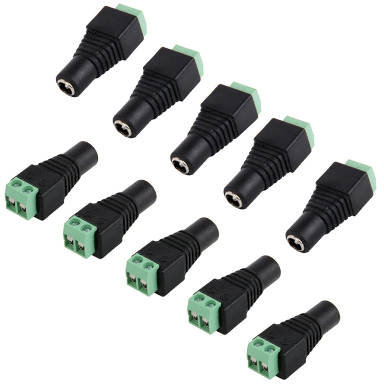 10 connecteurs jack femelle d'alimentation DC pour CCTV