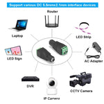 10 connecteurs jack femelle d'alimentation DC pour CCTV