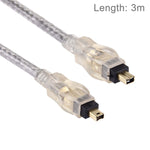 Câble Firewire IEEE 1394 4 broches mâle vers 4 broches mâle de haute qualité, longueur : 3 m (plaqué or), 4 broches vers 4 broches (3 m)