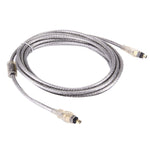 Câble Firewire IEEE 1394 4 broches mâle vers 4 broches mâle de haute qualité, longueur : 3 m (plaqué or), 4 broches vers 4 broches (3 m)