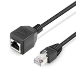 Câble d'extension réseau RJ45 femelle vers mâle Cat, longueur : 30 cm, RJ45 mâle 30 cm