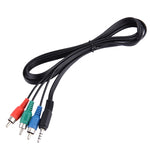 Câble vidéo composant RGB Jack 3,5 mm de 1,5 m, 3,5 mm vers 3 RCA, longueur : 1,5 m