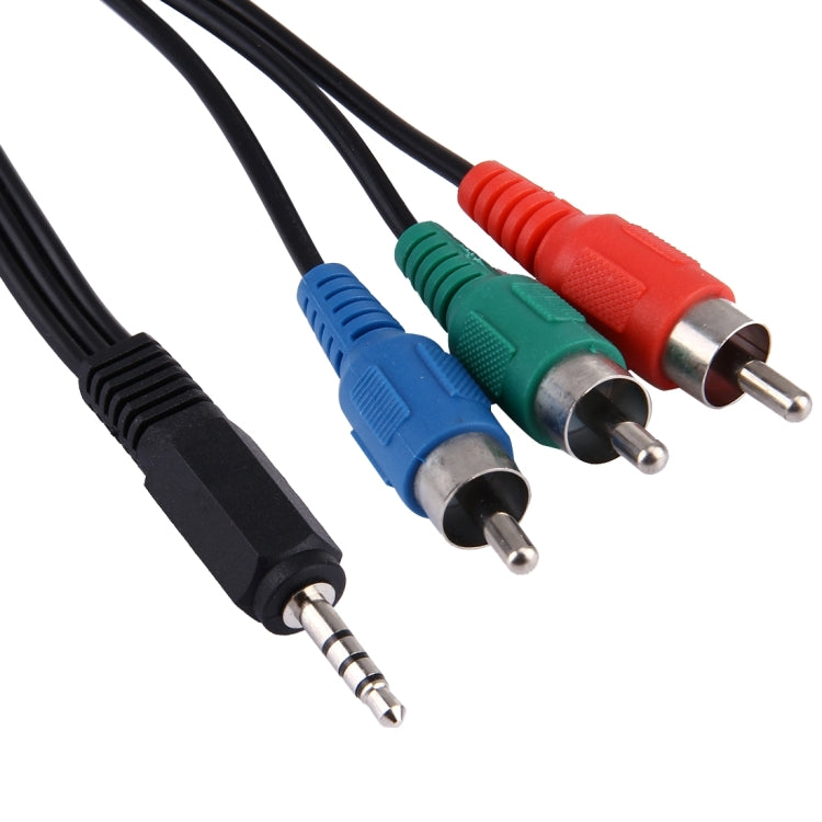 Câble vidéo composant RGB Jack 3,5 mm de 1,5 m, 3,5 mm vers 3 RCA, longueur : 1,5 m