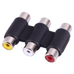Adaptateur coupleur AV 3 RCA femelle à femelle, 3 RCA AV femelle à femelle