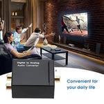 Convertisseur audio numérique optique coaxial Toslink vers analogique RCA (noir), Spdif+Coaxial vers 2 RCA