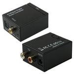 Convertisseur audio analogique RCA vers numérique optique coaxial Toslink (noir), 2 RCA vers Spdif+Coaxial