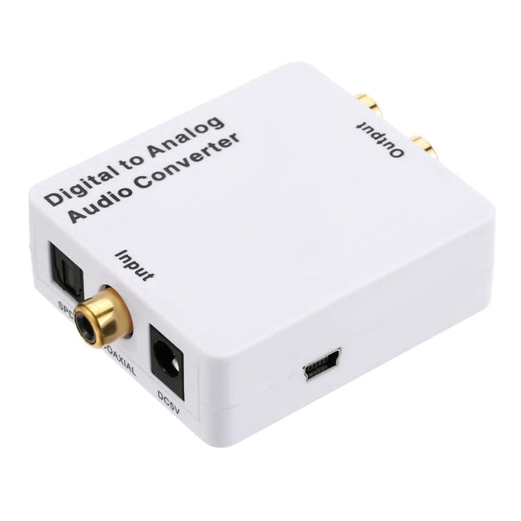 Convertisseur audio numérique vers analogique / mini décodeur audio, taille : 72 x 55 x 20 mm, Spdif+Coaxial vers 2 RCA + 3,5 mm