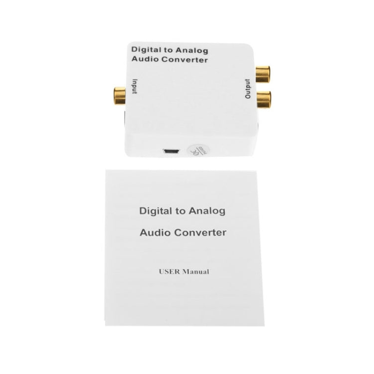 Convertisseur audio numérique vers analogique / mini décodeur audio, taille : 72 x 55 x 20 mm, Spdif+Coaxial vers 2 RCA + 3,5 mm