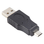 Adaptateur USB A mâle vers Micro USB 5 broches mâle, USB 2.0 A mâle