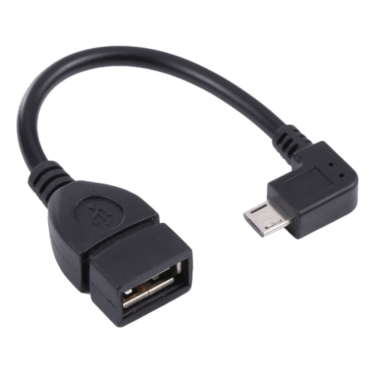 Câble adaptateur Micro USB mâle à USB 2.0 AF à 90 degrés avec fonction OTG pour Galaxy / Nokia / LG / BlackBerry / HTC One X / Amazon Kindle / Sony Xperia etc (40 cm)