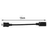 Adaptateur câble Mini USB femelle à Micro USB mâle, longueur : 13cm