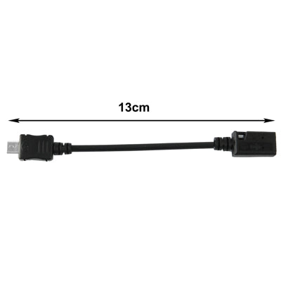 Adaptateur câble Mini USB femelle à Micro USB mâle, longueur : 13cm