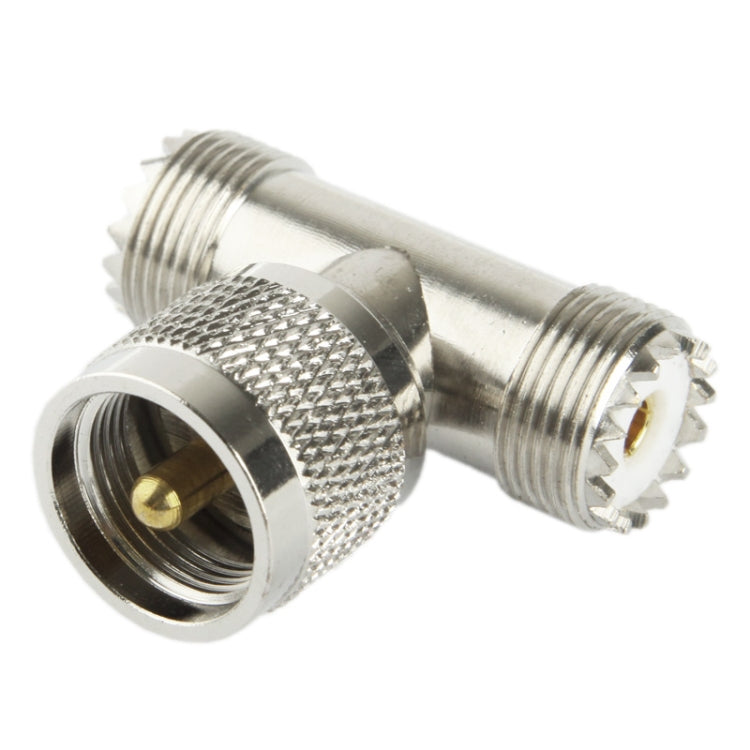 Adaptateur UHF mâle vers 2 x UHF femelle, UHF mâle