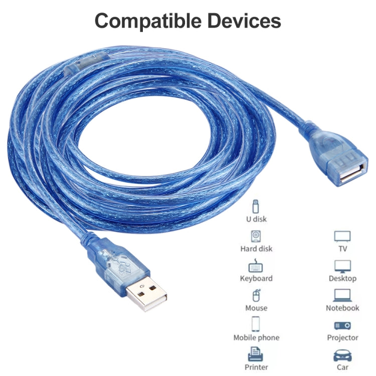 Câble d'extension USB 2.0 AM vers AF haute vitesse, longueur : 10 m, AM vers AF (haute qualité), longueur : 10 m
