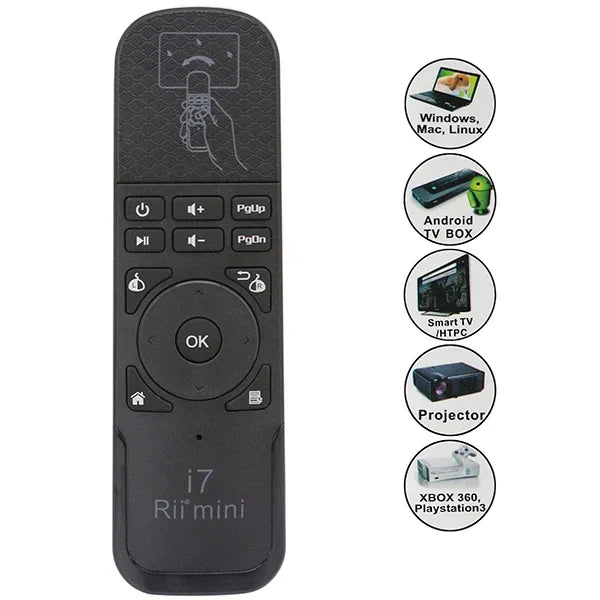 Télécommande clavier et souris sans fil Rii i7 Mini pour HTPC / Android TV Box / Xbox360, Rii i7