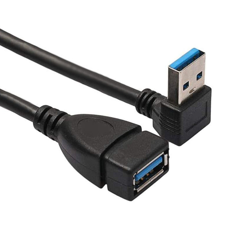Câble d'extension USB 3.0 angle descendant 90 degrés mâle vers femelle, longueur : 15 cm, AM vers AF angle descendant, longueur : 15 cm