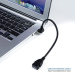 Câble d'extension USB 3.0 angle descendant 90 degrés mâle vers femelle, longueur : 15 cm, AM vers AF angle descendant, longueur : 15 cm