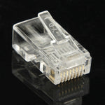 100 pièces / paquet Connecteur RJ45 prise modulaire, Or : 3u, Or : 3u