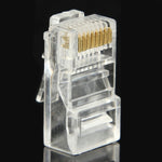 100 pièces / paquet Connecteur RJ45 prise modulaire, Or : 3u, Or : 3u