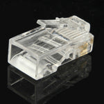 100 pièces / paquet Connecteur RJ45 prise modulaire, Or : 3u, Or : 3u