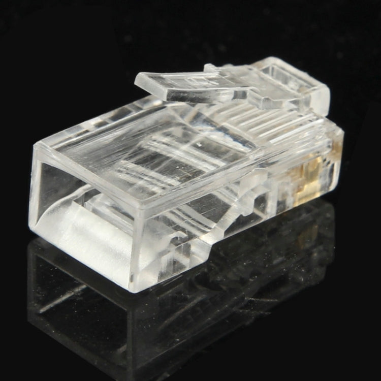 100 pièces / paquet Connecteur RJ45 prise modulaire, Or : 3u, Or : 3u