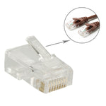 100 pièces / paquet Connecteur RJ45 prise modulaire, Or : 3u, Or : 3u