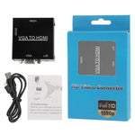 Boîtier scaler HDMI Mini VGA vers HDMI HD 1080P avec convertisseur audio vidéo numérique pour PC / HDTV, HD 1080P