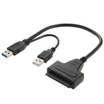 Câble USB 2.0 / USB 3.0 vers SATA avec boîtier de protection pour disque dur 2,5 pouces, support jusqu’à 4TB, USB 3.0 vers SATA avec USB(B)