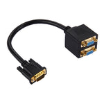 Câble répartiteur VGA mâle 30 cm vers 2 VGA femelles, VGA mâle